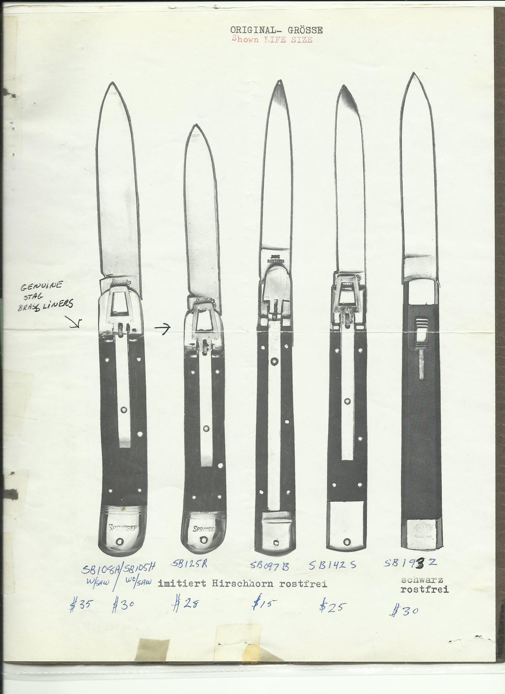 1974 German Bonsa sales page